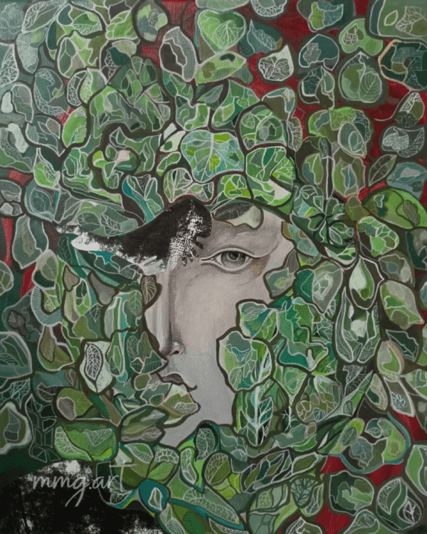 Okładka książki, akryl, tempera, 27x33